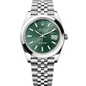 Rolex Datejust 41 Oyster Perpetual Oystersteel mint green dial Jubilee band Reference 126300