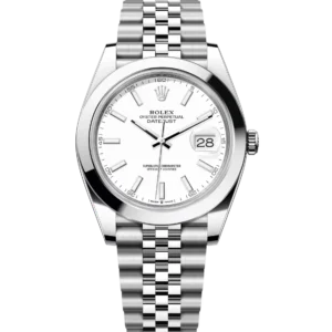 Rolex Datejust 41 Oyster Perpetual Oystersteel white dial Jubilee band Reference 126300