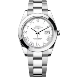 Rolex Datejust 41 Oyster Perpetual Oystersteel white dial Oyster band Reference 126300