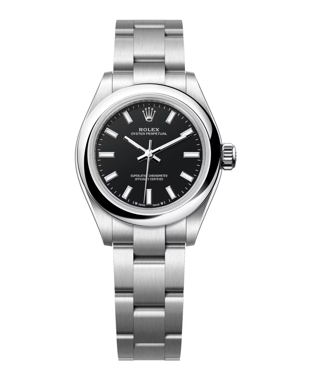 Rolex Oyster Perpetual 28 black dial Oyster band Reference 276200 1 Rolex Oyster Perpetual 28 black dial Oyster band Reference 276200