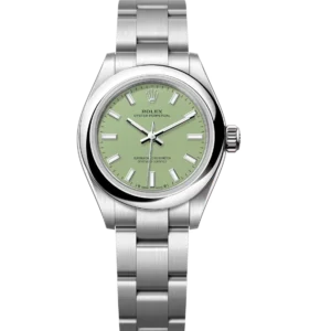Home 1 Rolex Oyster Perpetual 28 pistachio dial Oyster band Reference 276200