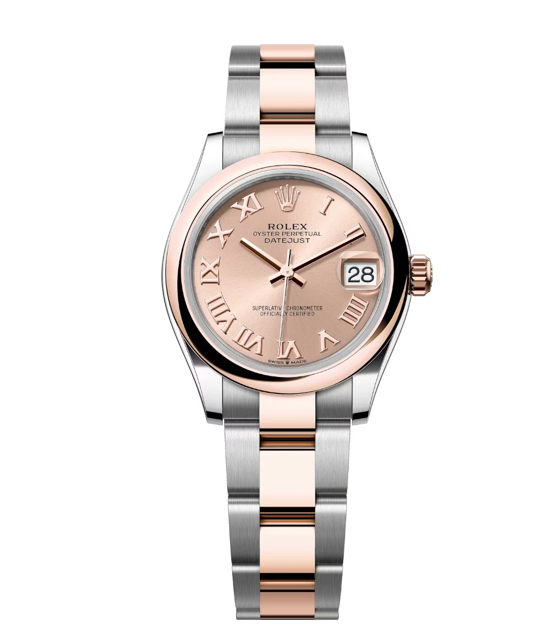 Rolex Datejust 31 Oyster Perpetual Oystersteel and Everose gold rosé-colour dial Oyster band Reference 278241 1 This Oyster Perpetual Datejust 31 in Oystersteel and Everose gold features a rosé-colour dial and an Oyster band.