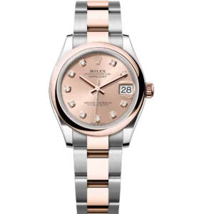 Rolex Datejust 31 Oyster Perpetual Oystersteel and Everose gold rosé colour, diamond-set dial Oyster band Reference 278241