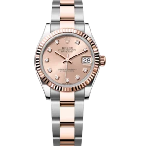 Rolex Datejust 31 Oyster Perpetual Oystersteel and Everose gold rosé colour, diamond-set dial Oyster band Reference 278271
