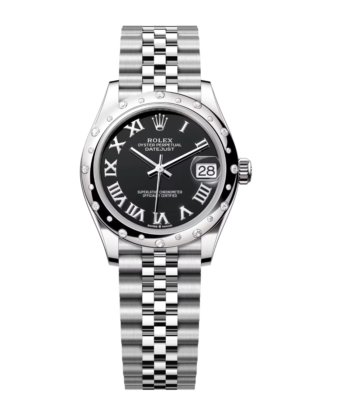 Rolex Datejust 31 Oyster Perpetual Oystersteel and white gold bright black dial Jubilee band Reference 278344RBR 1 Rolex Datejust 31 Oyster Perpetual Oystersteel and white gold bright black dial Jubilee band Reference 278344RBR