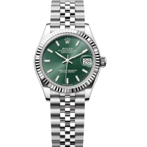 Rolex Datejust 31 Oyster Perpetual Oystersteel and white gold mint green dial Jubilee band Reference 278274