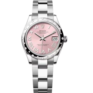 Rolex Datejust 31 Oyster Perpetual Oystersteel and white gold pink dial Oyster band Reference 278344RBR
