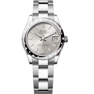 Rolex Datejust 31 Oyster Perpetual Oystersteel and white gold silver dial Oyster band Reference 278344RBR
