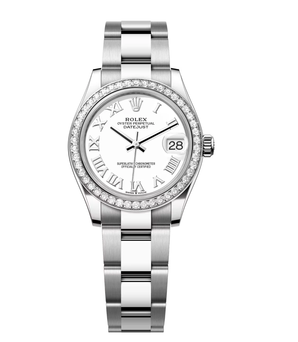 Rolex Datejust 31 Oyster Perpetual Oystersteel and white gold white dial Oyster band Reference 278384RBR 1 Rolex Datejust 31 Oyster Perpetual Oystersteel and white gold white dial Oyster band Reference 278384RBR