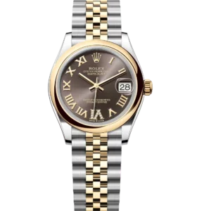 Rolex Datejust 31 Oyster Perpetual Oystersteel and yellow gold dark grey, diamond-set dial Jubilee band Reference 278243