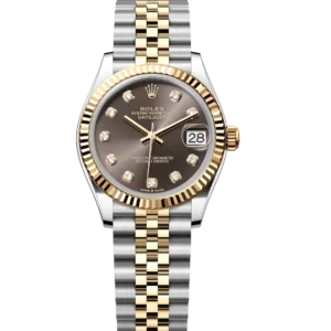 Rolex Datejust 31 Oyster Perpetual Oystersteel and yellow gold dark grey, diamond-set dial Jubilee band Reference 278273