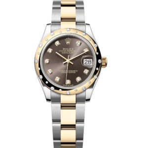Rolex Datejust 31 Oyster Perpetual Oystersteel and yellow gold dark grey, diamond-set dial Oyster band Reference 278343RBR