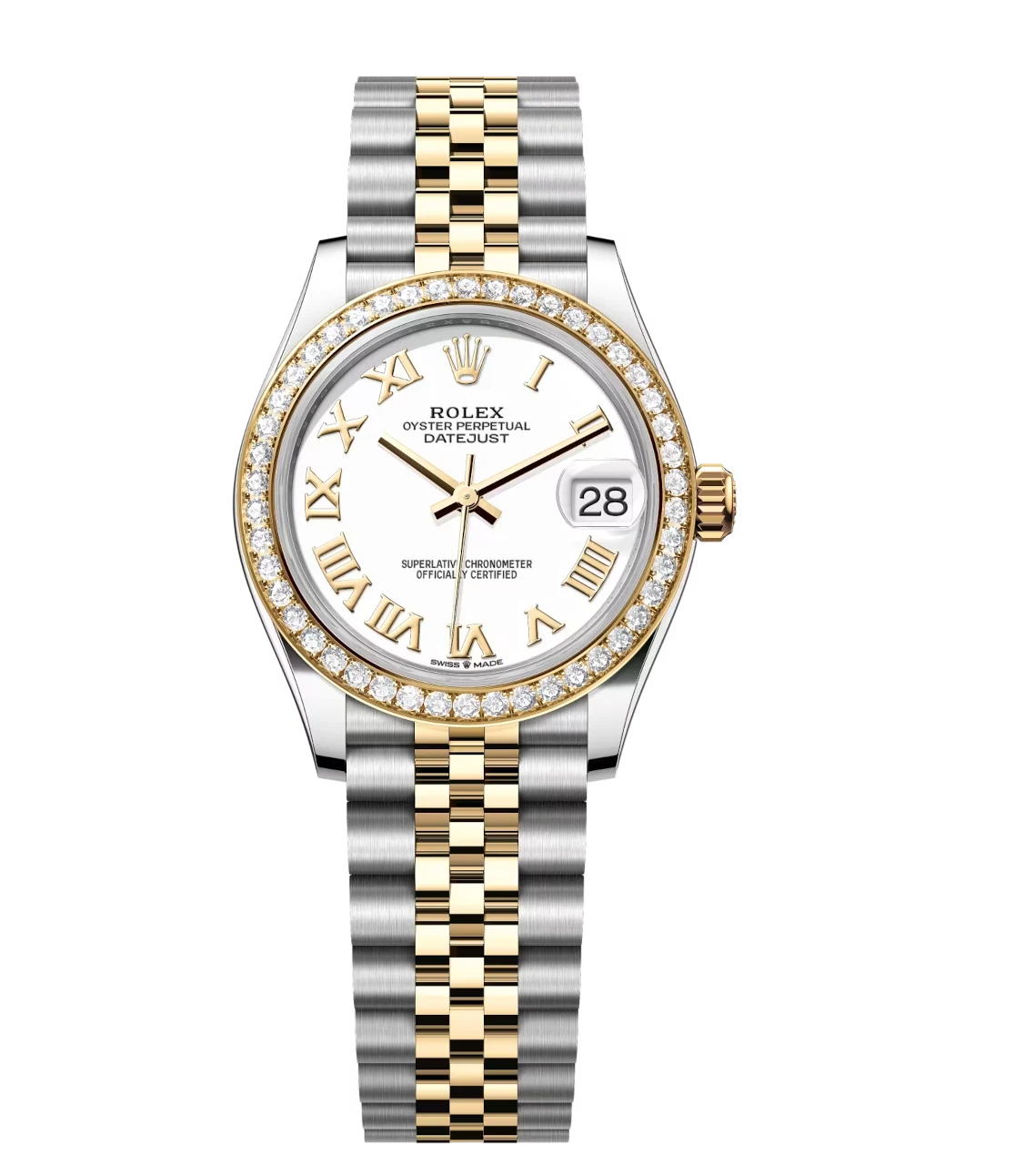 Rolex Datejust 31 Oyster Perpetual Oystersteel and yellow gold white dial Jubilee band Reference 278383RBR 1 Rolex Datejust 31 Oyster Perpetual Oystersteel and yellow gold white dial Jubilee band Reference 278383RBR