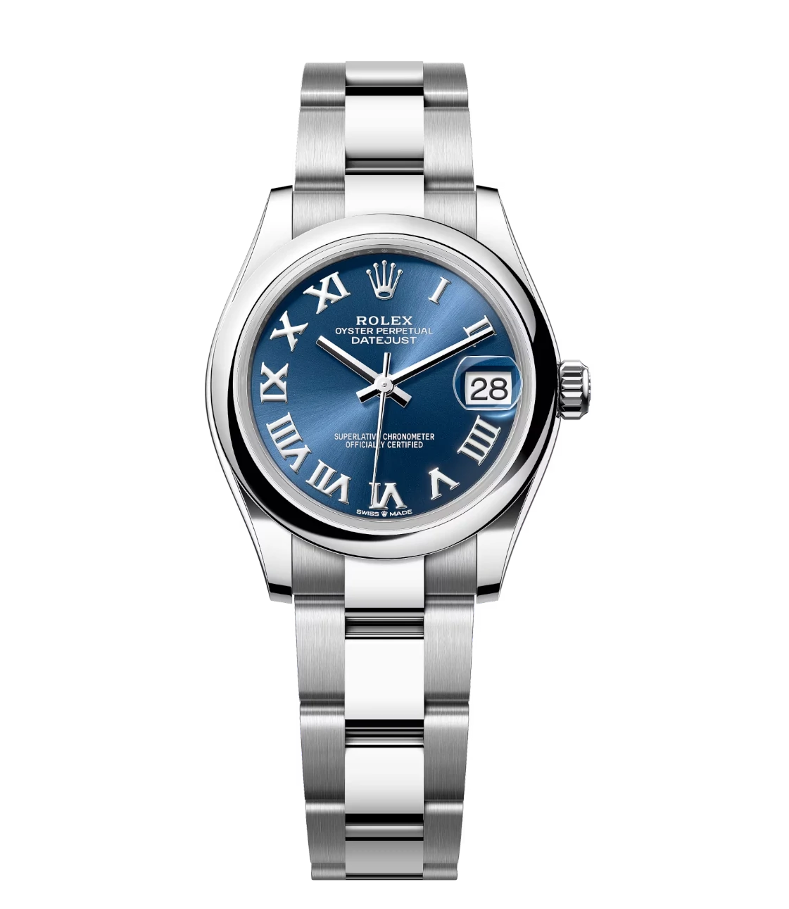 Rolex Datejust 31 Oyster Perpetual Oystersteel bright blue dial Oyster band Reference 278240 1 This Oyster Perpetual Datejust 31 in Oystersteel features a bright blue dial and an Oyster band.