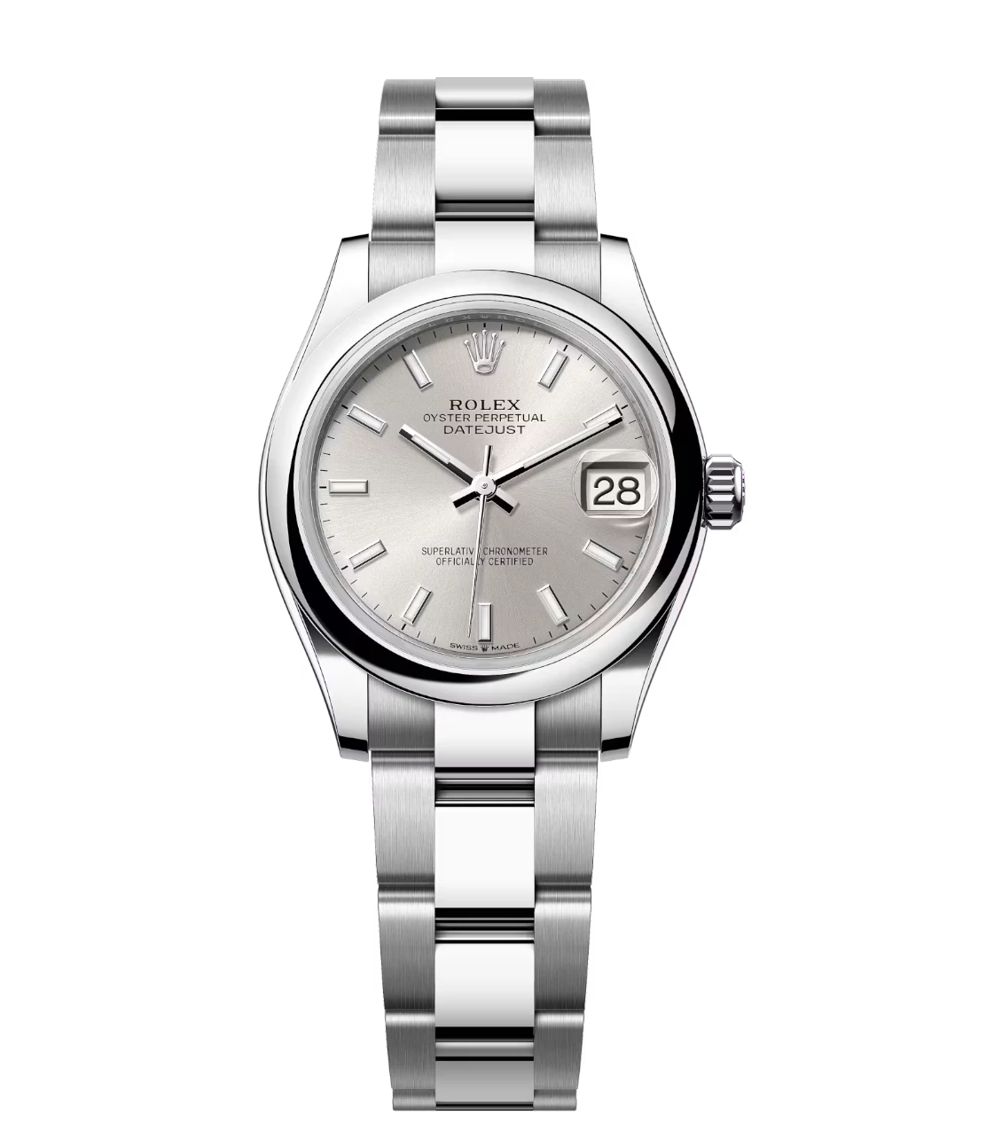 Rolex Datejust 31 Oyster Perpetual Oystersteel silver dial Oyster band Reference 278240 1 This Oyster Perpetual Datejust 31 in Oystersteel features a silver dial and an Oyster band.