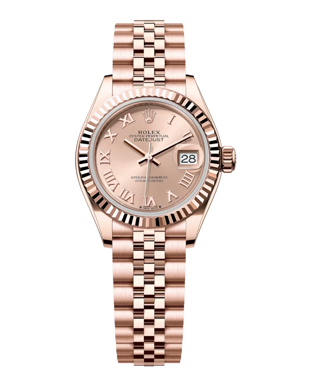 Rolex Lady-Datejust 28 Oyster Perpetual 18 ct Everose gold rosé-colour dial Jubilee band Reference 279175 1 Rolex Lady-Datejust 28 Oyster Perpetual 18 ct Everose gold rosé-colour dial Jubilee band Reference 279175