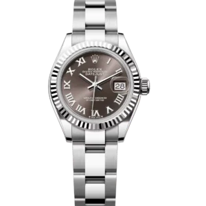 Rolex Lady-Datejust 28 Oyster Perpetual Oystersteel and white gold dark grey dial Oyster band Reference 279174
