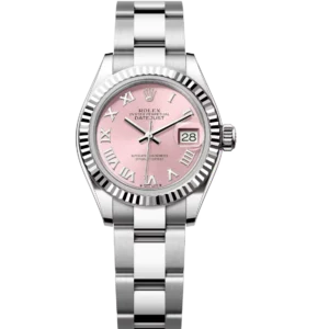 Rolex Lady-Datejust 28 Oyster Perpetual Oystersteel and white gold pink dial Oyster band Reference 279174