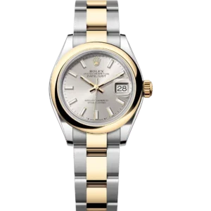 Rolex Lady-Datejust 28 Oyster Perpetual Oystersteel and yellow gold silver dial Oyster band Reference 279163