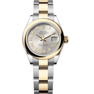 Rolex Lady-Datejust 28 Oyster Perpetual Oystersteel and yellow gold silver dial Oyster band Reference 279163