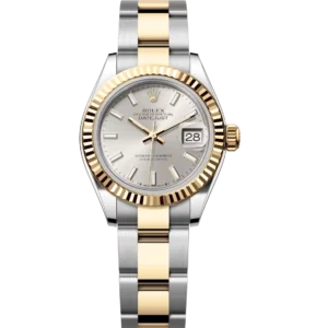 Rolex Lady-Datejust 28 Oyster Perpetual Oystersteel and yellow gold silver dial Oyster band Reference 279173