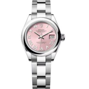 Rolex Lady-Datejust 28 Oyster Perpetual Oystersteel pink dial Oyster band Reference 279160