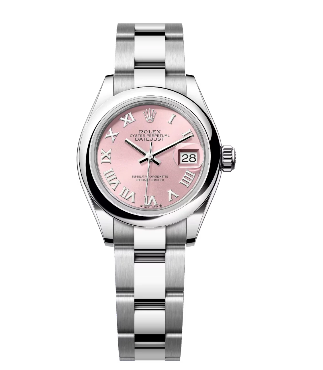 Rolex Lady-Datejust 28 Oyster Perpetual Oystersteel pink dial Oyster band Reference 279160 1 Rolex Lady-Datejust 28 Oyster Perpetual Oystersteel pink dial Oyster band Reference 279160