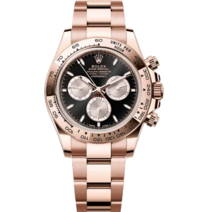 Rolex Cosmograph Daytona 40 Oyster Perpetual 18 ct Everose gold bright black and Sundust dial Oyster band Reference 126505