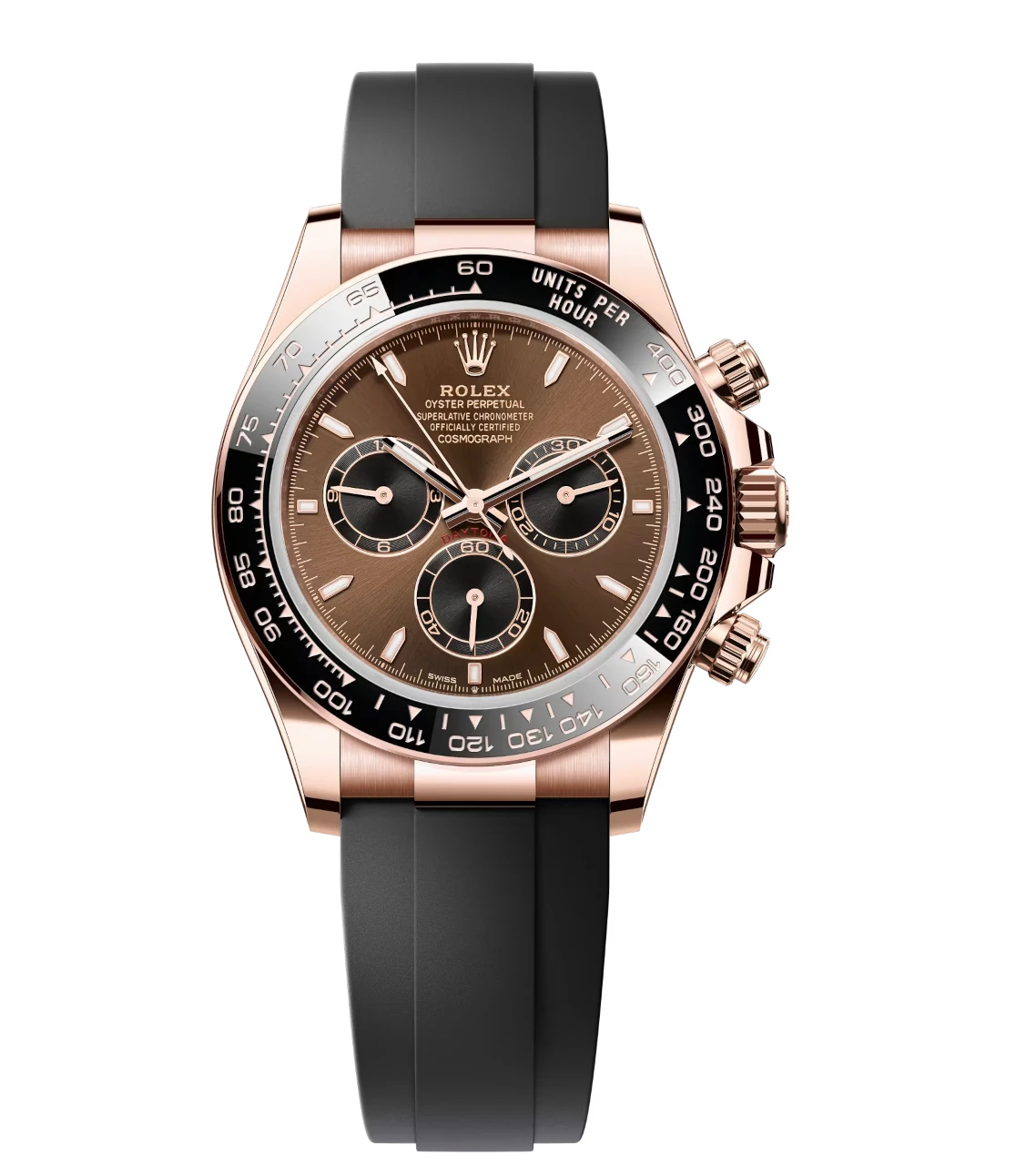 Rolex Cosmograph Daytona 40 Oyster Perpetual 18 ct Everose gold chocolate and black dial Oysterflex band Reference 126515LN 1 Rolex Cosmograph Daytona 40 Oyster Perpetual 18 ct Everose gold chocolate and black dial Oysterflex band Reference 126515LN