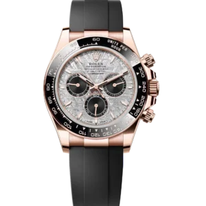 Rolex Cosmograph Daytona 40 Oyster Perpetual 18 ct Everose gold meteorite and black dial Oysterflex band Reference 126515LN
