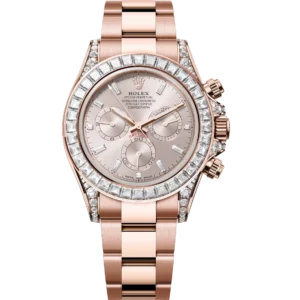 Rolex Cosmograph Daytona 40 Oyster Perpetual 18 ct Everose gold Sundust, diamond-set dial Oyster band Reference 126595TBR