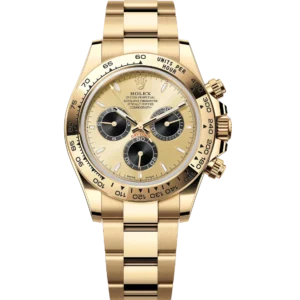 Rolex Cosmograph Daytona 40 Oyster Perpetual 18 ct yellow gold golden and bright black dial Oyster band Reference 126508