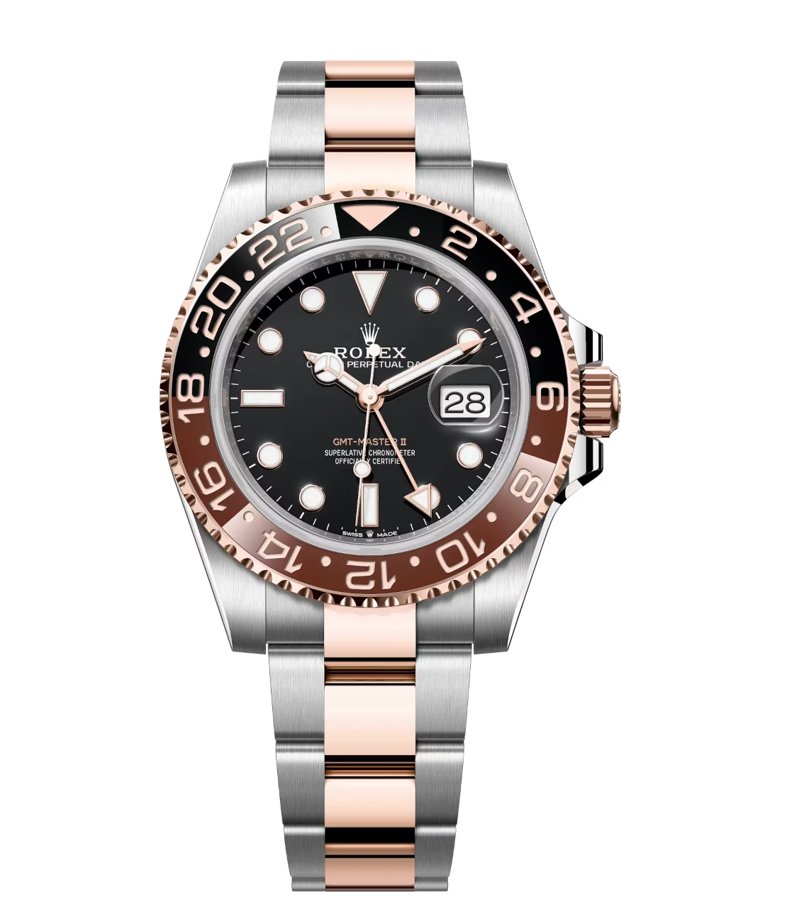 Rolex GMT-Master II "Root Beer" Oystersteel and Everose gold black dial Oyster band Reference 126711CHNR 1 Rolex GMT-Master II "Root Beer" Oystersteel and Everose gold black dial Oyster band Reference 126711CHNR