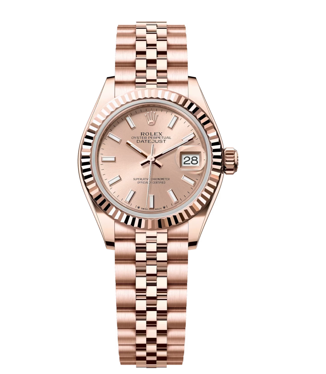 Rolex Lady-Datejust 28 Oyster Perpetual 18 ct Everose gold rosé-colour dial Jubilee band Reference 279175 1 Rolex Lady-Datejust 28 Oyster Perpetual 18 ct Everose gold rosé-colour dial Jubilee band Reference 279175