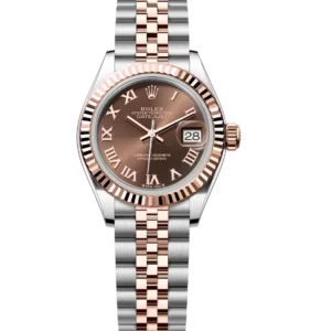 Rolex Lady-Datejust 28 Oyster Perpetual Oystersteel and Everose gold chocolate dial Jubilee band Reference 279171