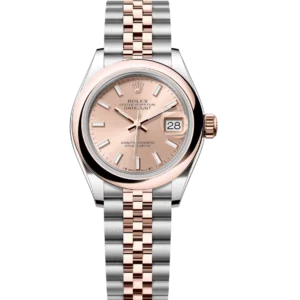 Rolex Lady-Datejust 28 Oyster Perpetual Oystersteel and Everose gold rosé-colour dial Jubilee band Reference 279161