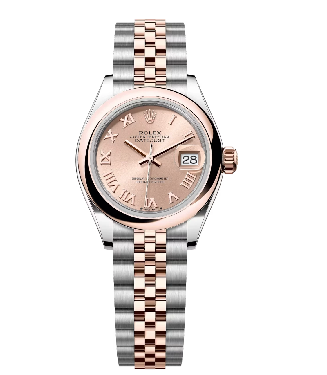 Rolex Lady-Datejust 28 Oyster Perpetual Oystersteel and Everose gold rosé-colour dial Jubilee band Reference 279161 1 Rolex Lady-Datejust 28 Oyster Perpetual Oystersteel and Everose gold rosé-colour dial Jubilee band Reference 279161
