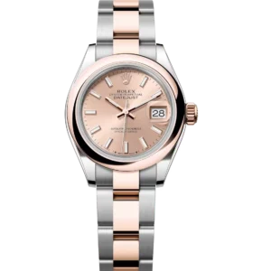 Rolex Lady-Datejust 28 Oyster Perpetual Oystersteel and Everose gold rosé-colour dial Oyster band Reference 279161