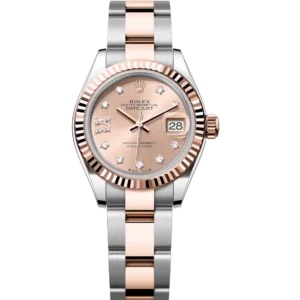 Rolex Lady-Datejust 28 Oyster Perpetual Oystersteel and Everose gold rosé colour, diamond-set dial Oyster band Reference 279171