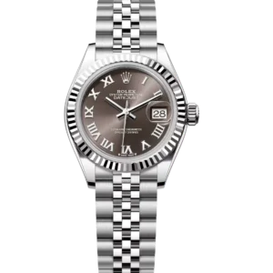 Rolex Lady-Datejust 28 Oyster Perpetual Oystersteel and white gold dark grey dial Jubilee band Reference 279174