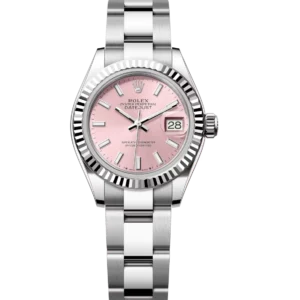 Rolex Lady-Datejust 28 Oyster Perpetual Oystersteel and white gold pink dial Oyster band Reference 279174