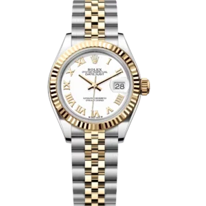 Rolex Lady-Datejust 28 Oyster Perpetual Oystersteel and yellow gold white dial Jubilee band Reference 279173