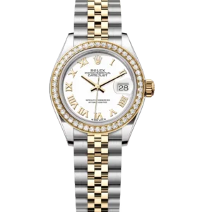 Rolex Lady-Datejust 28 Oyster Perpetual Oystersteel and yellow gold white dial Jubilee band Reference 279383RBR