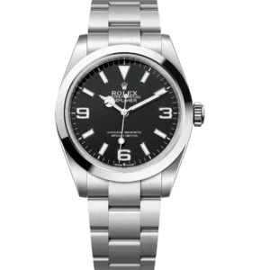 Rolex Explorer 40 Oyster Perpetual Oystersteel distinctive black dial Oyster band Reference 224270