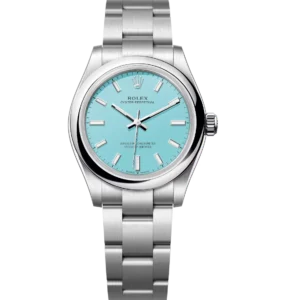 Rolex Oyster Perpetual 31 turquoise blue dial Oyster band Reference 277200