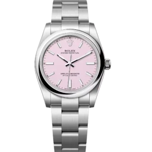 Rolex Oyster Perpetual 34 candy pink dial Oyster band Reference 124200