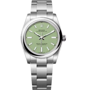 Rolex Oyster Perpetual 34 pistachio dial Oyster band Reference 124200