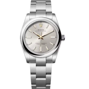 Rolex Oyster Perpetual 34 silver dial Oyster band Reference 124200