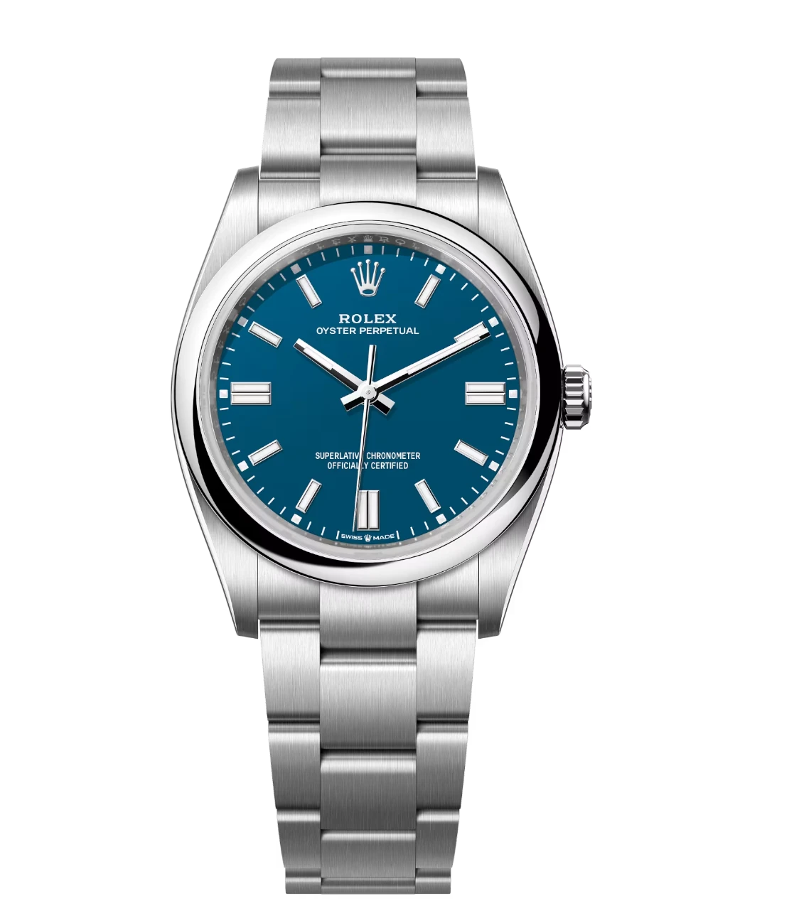 Rolex Oyster Perpetual 41 med blue dial Oyster band Reference 134300 1 Rolex Oyster Perpetual 41 med blue dial Oyster band Reference 134300