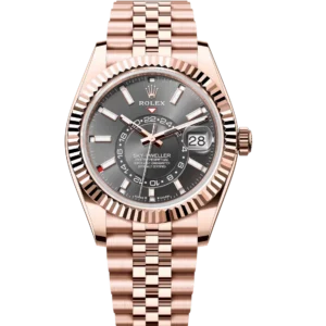 Home 5 Rolex Sky-Dweller 42 Oyster Perpetual 18 ct Everose gold slate dial Jubilee band Reference 336935